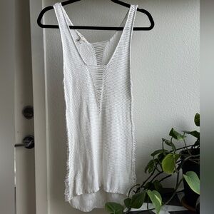 FLOOK THE LABLE White Knit Sleeveless dress top